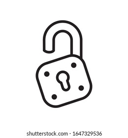 padlock icon design, flat style icon collection