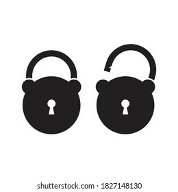 Padlock icon design isolated on white background