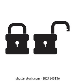 Diseño de icono de bloqueo aislado en fondo blanco