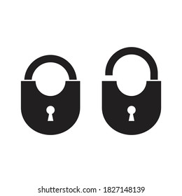 Padlock icon design isolated on white background