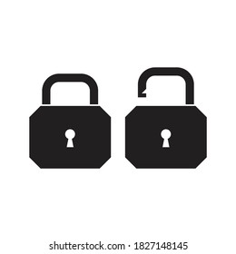 Padlock icon design isolated on white background