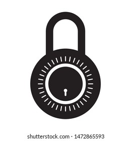Padlock icon design. Padlock icon design on white background. Safety icon. Security symbol design. Vector illustration.