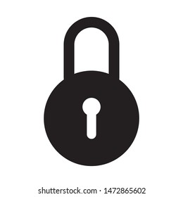 Padlock icon design. Padlock icon design on white background. Security symbol design. Safety icon. Vector illustration.