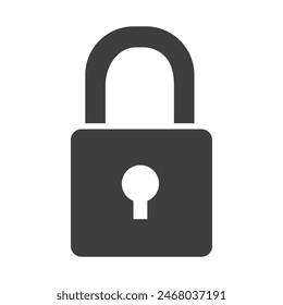 Diseño de icono de candado. Símbolo de privacidad. Bloqueo de seguridad simple