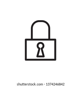 padlock icon design template