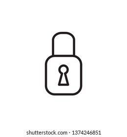 padlock icon design template