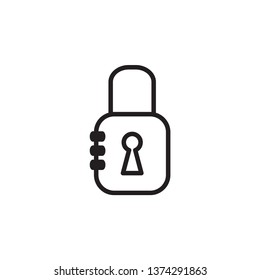 padlock icon design template