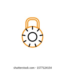 padlock icon design template trendy