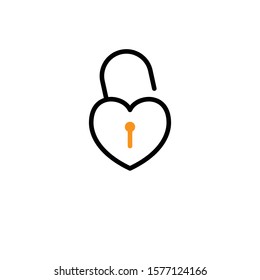 padlock icon design template trendy