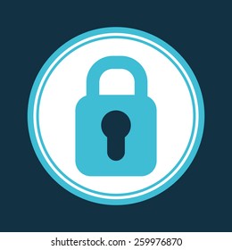 padlock icon design, vector illustration eps10 graphic 