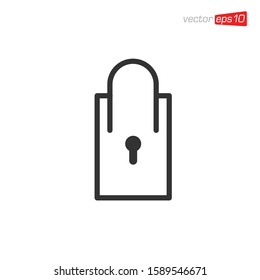 Padlock Icon Design Vector Template