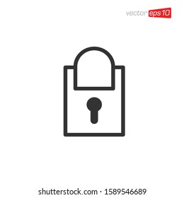 Padlock Icon Design Vector Template