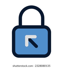 Icono de bloqueo de padlock. Diseño de iconos de color plano.