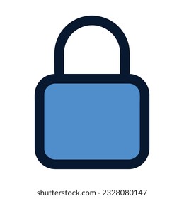 Padlock Icon. Flat Color Icon Design.