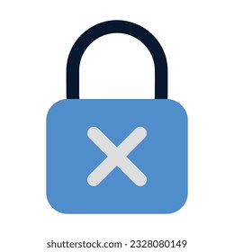 Icono de bloqueo de padlock. Diseño de iconos de color plano.