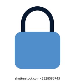 padlock icon. Flat Color Icon Design. 