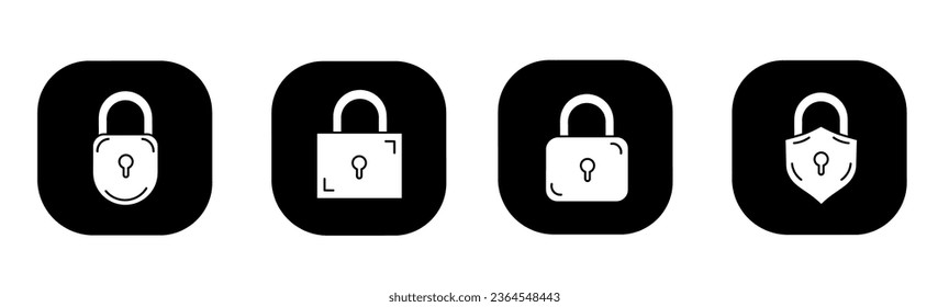Icono de candado en plano. Un diseño de candado. Vector de material.
