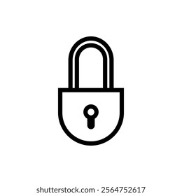 Padlock icon flat style isolated. Vector