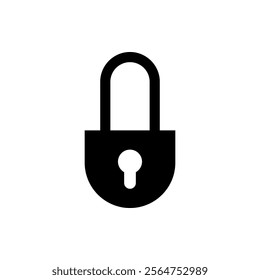 Padlock icon flat style isolated. Vector