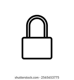 Padlock icon flat style isolated. Vector