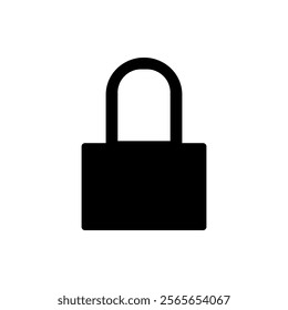 Padlock icon flat style isolated. Vector