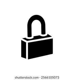 Padlock icon flat style isolated. Vector