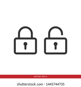 Padlock Icon flat Vector Illustration