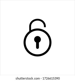 Padlock Icon flat Vector Illustration