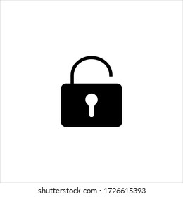 Padlock Icon flat Vector Illustration