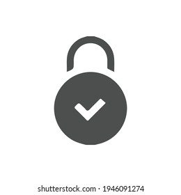 Padlock Icon flach Vektorgrafik