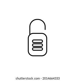 Padlock Icon Flat Vector Illustration