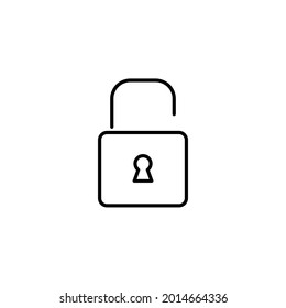 Padlock Icon Flat Vector Illustration