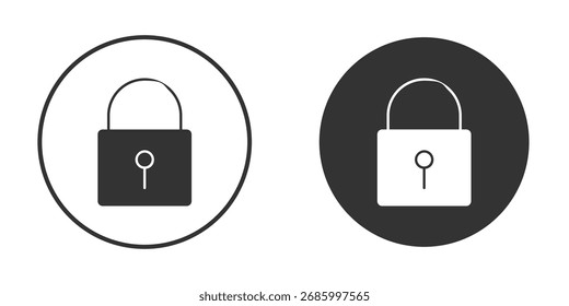 Padlock icon, flat vector simple element illustration from editable concept