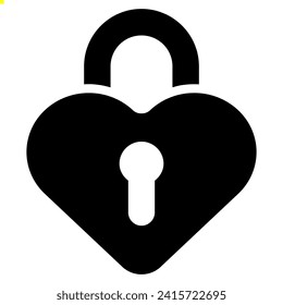 padlock icon with glyph style and pixel perfect base. Suitable for website design, logo, app and UI. Based on the size of the icon in general, so it can be reduced.