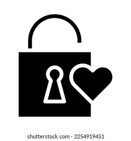 padlock icon gradient solid valentine illustration vector element and symbol perfect. Icon sign from modern collection for web.