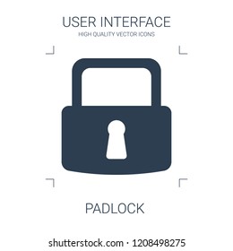 padlock icon. high quality filled padlock icon on white background. from user interface collection flat trendy vector padlock symbol. use for web and mobile