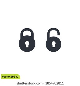 ilustración de icono de candado elemento de diseño simple logotipo de vector