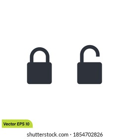 padlock icon illustration simple design element vector logo template