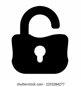 Padlock icon illustration template. Stock vector.