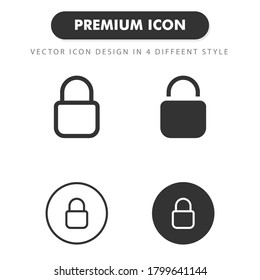 padlock icon isolated on white background. for your web site design, logo, app, UI. Vector graphics illustration and editable stroke. EPS 10.