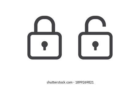 Padlock icon isolated on white background. Flat style. Security symbol. Vector illustration