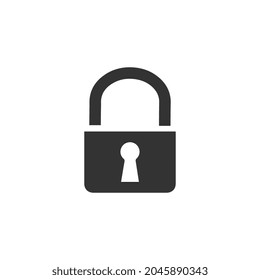 padlock icon isolated on white background