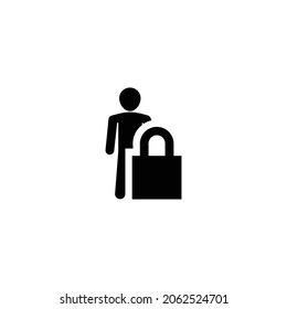 Padlock Icon Isolated On White Background