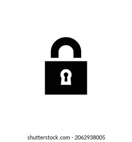 Padlock Icon Isolated On White Background