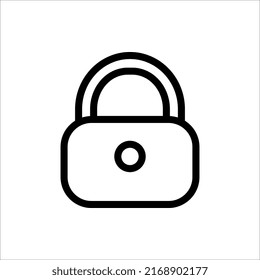 Padlock-Symbol einzeln auf weißem Hintergrund.