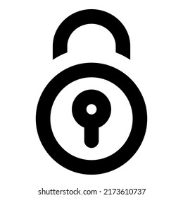 Padlock icon isolated on a white background