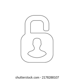 padlock icon isolated on white background. vector