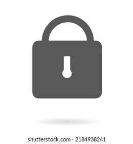 icono de candado aislado en fondo blanco.