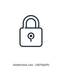Padlock-Symbol einzeln auf weißem Hintergrund. Padlock-, Sicherheits- und Schutzsymbol für Web- und mobile Apps.