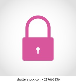 Padlock Icon Isolated on White Background